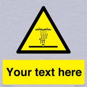 Custom warning geyser water jet